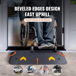 Kynnysluiska kierrätetystä kumista 5 cm korkea 15 tonnin kantavuus