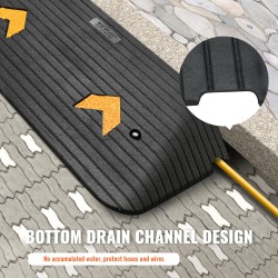 Luonnonkuminen kynnyramppi 7,6 cm korkeus 1 kanava 15 tonnia pyörätuoleille