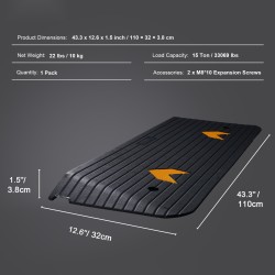 Kuminen kynnysramppi 110x32x3,8 cm kantavuus 15000 kg