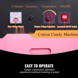 Hattarakone kärrymalli suojakuvulla 1000W ruostumaton teräs 2 unssin kulho ammattikäyttöön