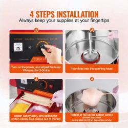 Sähkökäyttöinen hattarakone 1000 wattia ruostumattomalla teräskulholla kärryrakenteella punainen