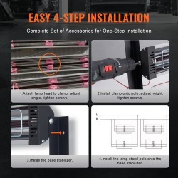 Infrapuna-maalinkuivauslamppu 3000 W kaksi kolmen pään lamppusarjaa 120x100 cm paistoala