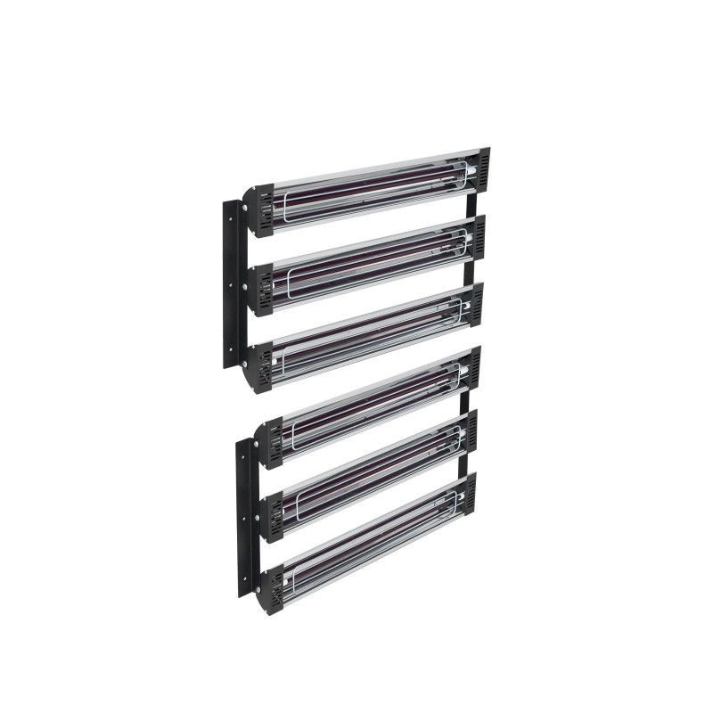 Infrapuna-maalinkuivauslamppu 3000 W kaksi kolmen pään lamppusarjaa 120x100 cm paistoala