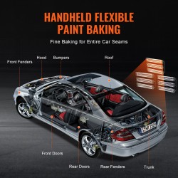 Infrapuna-lakankuivain 3000W kolmen erikseen ohjattavan lampun 120x100 cm kuivatusalue