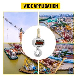 Teollinen alumiinirunkoinen nosturivaaka 5000 kg taustavalaistu näyttö