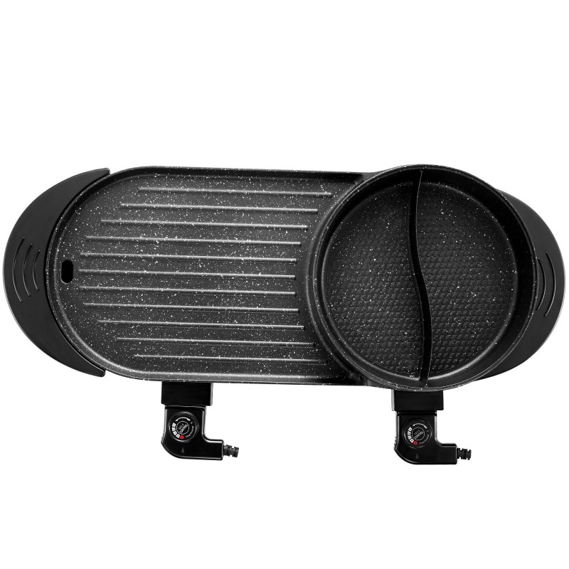 Sähköinen keitto- ja grilliyhdistelmä 2200W 2,7 l tarttumaton erillisillä säädöillä