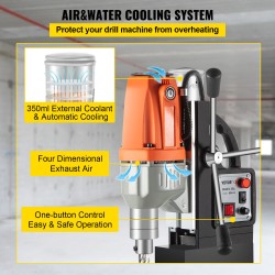 Magneettipylväsporakone metallille 980 watin 35 millimetrin poraushalkaisija 10000 newtonin pitovoima