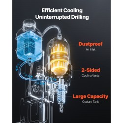 Magneettiporakone 1550 wattia kannettava kierrosnopeus 0–500 13000 newtonin magneettivoima 50 millimetrin poraushalkaisija