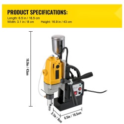 Magneettiporakone 1100 W maksimi 40 mm halkaisija 125 mm syvyys 11 porakruunua