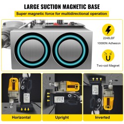Magneettipora kannettava 1100W kuparimoottori 40 mm kruunupora 12000N mukana 7 terää