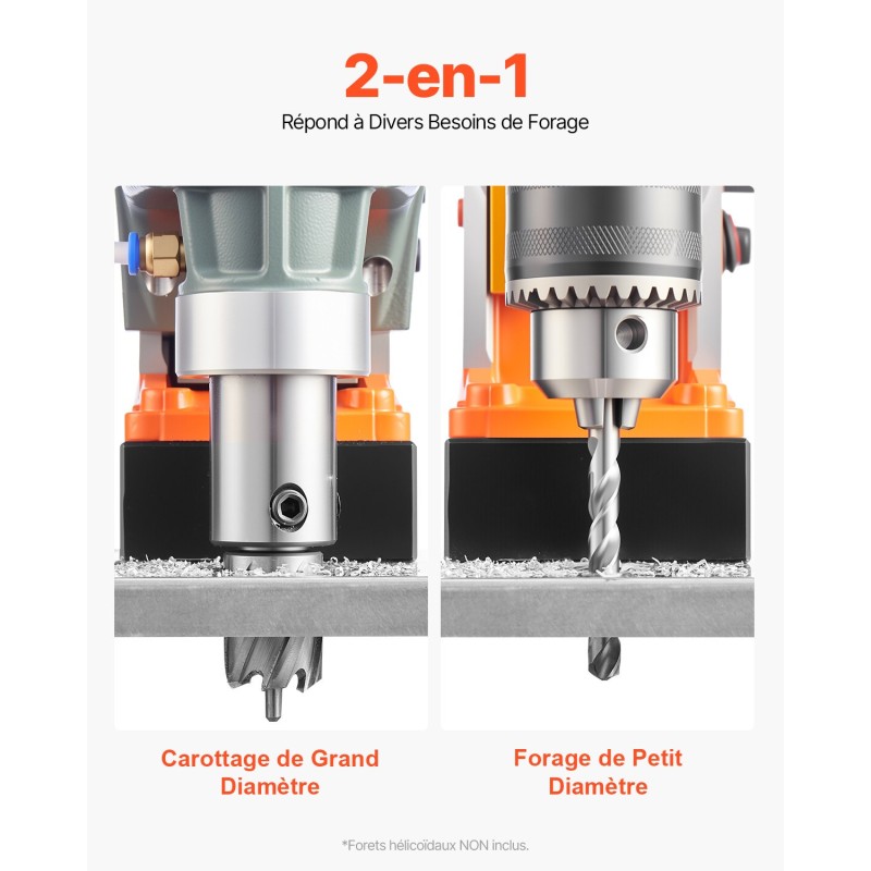 Magneettiporakone 1450W 40 mm kruunuporalla 11 kpl kruunuporia
