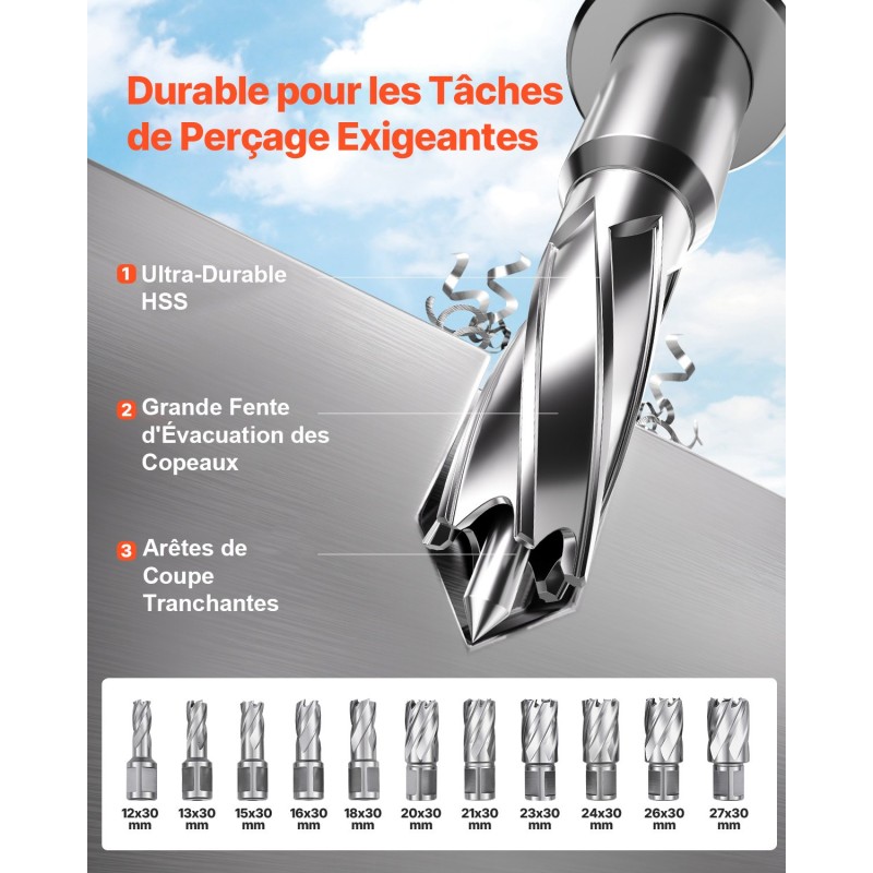 Magneettiporakone 1450W 40 mm kruunuporalla 11 kpl kruunuporia