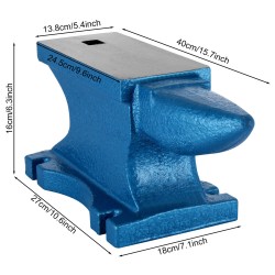 Alasin valurautainen 45 kg yhden sarven neliöreiällä metalliseppien käyttöön