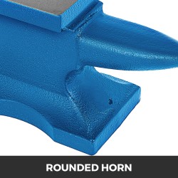 Valurautainen alasin 11 kg yksi pyöreä sarvi tasainen työtaso takomiseen