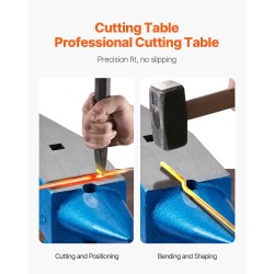 Karkaistu teräsalasin 10 kg kaksi sarvea pyöreä ja neliöreikä sepäntyöhön