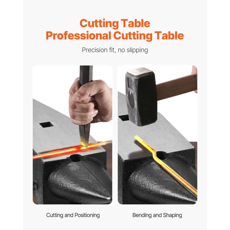 Teräsalasin 10 kg karkaistu kovuus 55 HRC kaksi sarvea leveä työtaso