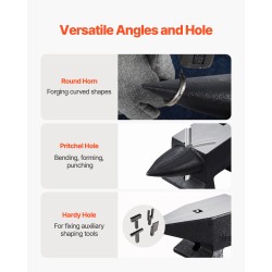 Teräsalasin 10 kg karkaistu kovuus 55 HRC kaksi sarvea leveä työtaso