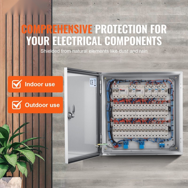 Sähköasennuskotelo 304-ruostumattomasta teräksestä 300 x 300 x 200 mm NEMA 4X