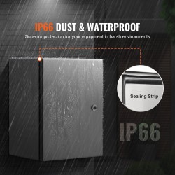 Sähkökotelo SUS304-ruostumaton seinäkiinnitteinen 50 x 40 x 20 cm IP66