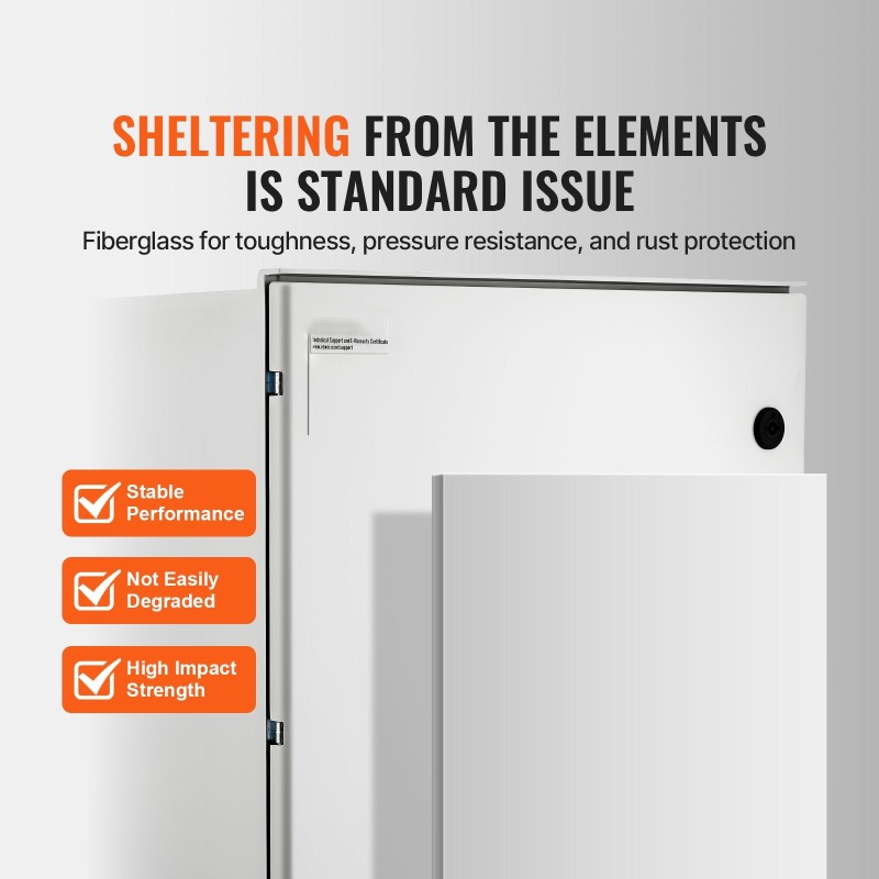 Sähkökotelo lasikuituvahvisteinen muovi 50x40x20 cm seinään asennettava IP66