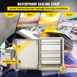 Sähkökotelo lasikuituvahvisteisesta polyesteristä 40x30x20 cm IP66 lukittava saranallinen ovi