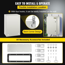 Sähkökotelo 60 x 40 x 25 cm hiiliteräs IP66 NEMA 4X