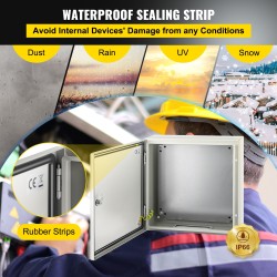 Sähkökotelo hiiliteräs 1,5 mm 50x50x15 cm IP66 lukittava ovi irrotettava asennuslevy