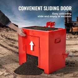 Traktorin teräksinen painolaatikko 3-piste kategoria 1 5ft³ 363 kg 2'' vetokoukulle