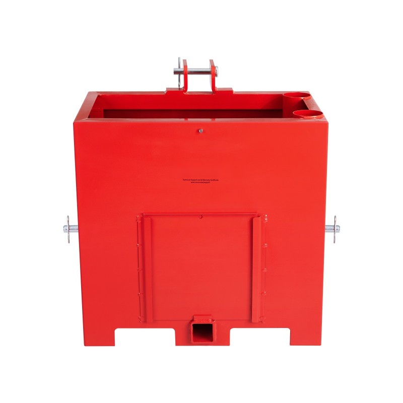 Traktorin teräksinen painolaatikko 3-piste kategoria 1 5ft³ 363 kg 2'' vetokoukulle