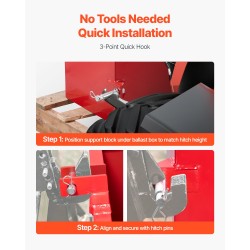 3-pisteen kategoria yksi traktorin painolaatikko raskas teräs 4.3 kuutiojalkaa 2 tuuman vetokoukkuun