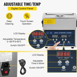 Ultraäänipesuri 6L ruostumaton teräs kaksitaajuuksinen 28 kHz 40 kHz säädettävä lämmitys