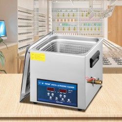 Ultraäänipesuri ruostumaton teräs 10 l 28 ja 40 kHz lämmitys koruille