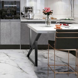 Metalliset pöydänjalat teräs 71 cm 61 cm 2 kpl musta siksakmallinen