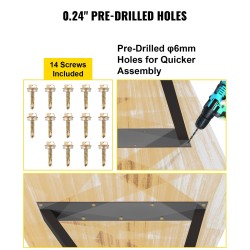 Pöydänjalat teräksiset Z-muotoiset korkeus 71,1 cm leveys 45,7 cm 2 kpl musta