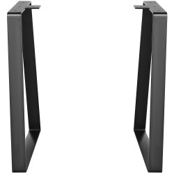 Trapetsinmuotoiset teräksiset pöydänjalat 2 kpl 406 mm säädettävät 181 kg kantavuus musta