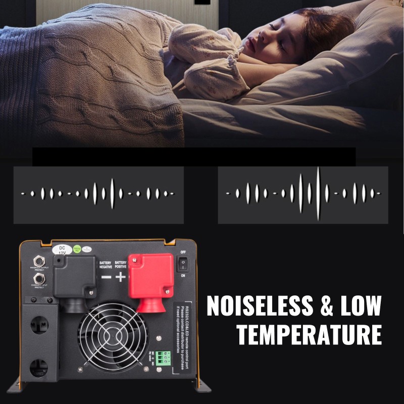 Puhdas siniaaltoinvertteri 12 voltin 230 voltin 3000 watin 9000 watin värinäyttö akkulaturi