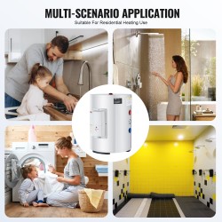 Sähköinen 40 litran lämminvesivaraaja kylmävalssattu hiiliteräs 1600 wattia sivuliitäntä roiskevesisuojattu