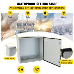 Sähkökotelo kylmävalssattu hiiliteräs 70x50x20 cm IP65 NEMA 4