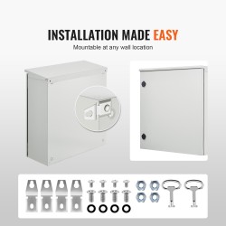 Sähkökeskuksen kotelo kylmävalssattu teräs 2 mm 60x60x20 cm NEMA 4 IP66 seinäasennus