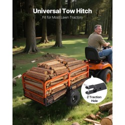 Teräksinen vedettävä kipattava puutarhavaunu kantavuus 725 kilogrammaa tilavuus 0,62 kuutiometriä