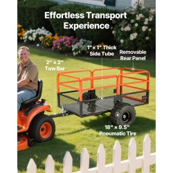 Teräksinen kippivaunu 28 kuutiojalkaa 800 kg kantavuus irrotettavalla takapaneelilla