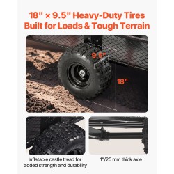 Teräksinen kippivaunu 28 kuutiojalkaa 800 kg kantavuus irrotettavalla takapaneelilla