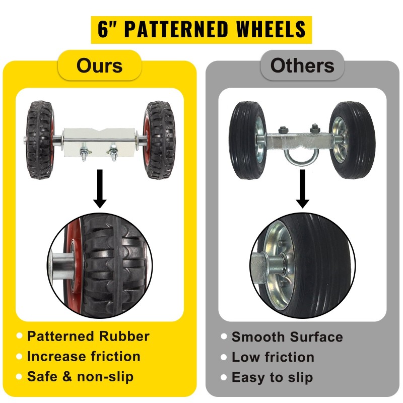 Rullaportin asennussarja ketjuaitaan 201-ruostumaton ja sinkitty teräs 6 tuuman kumipyörillä salpalla