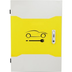 Latausaseman kotelo kylmävalssattua hiiliterästä 70 x 50 x 25 cm Tesla-latauslaitteelle