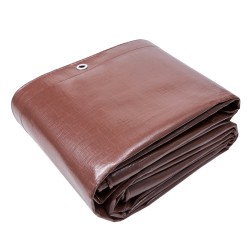 Polyeteenipressu 609 6 x 1219 2 cm 0 41 mm vedenpitävä ruskea purjerenkailla