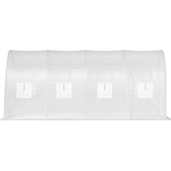 Tunnelikasvihuone galvanoitu teräsrunko 4 6 x 2 x 2 1 m 140 g cm PE peite