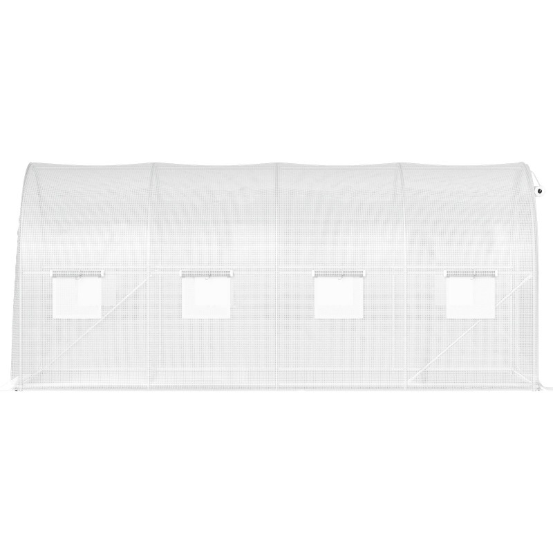 Tunnelikasvihuone galvanoitu teräsrunko 4,6 x 2 x 2,1 m 140 g/cm³ PE-peite