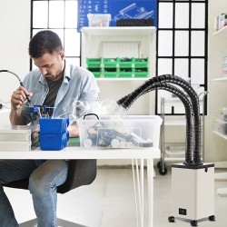 Juotoshöyryjen poistolaite 150 W 3-portainen HEPA ja aktiivihiilisuodatus kaksi 1,2 m imuletkua