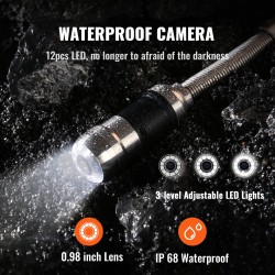 Viemärikamera 7 tuuman näyttö 25 mm 1000TVL IP68 30,5 m työntökaapeli