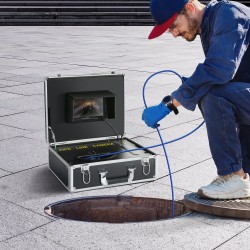 Viemärikamera 50 metrin kaapelilla IP68 7-tuumainen näyttö tallennuksella 16 gigatavun SD-kortilla